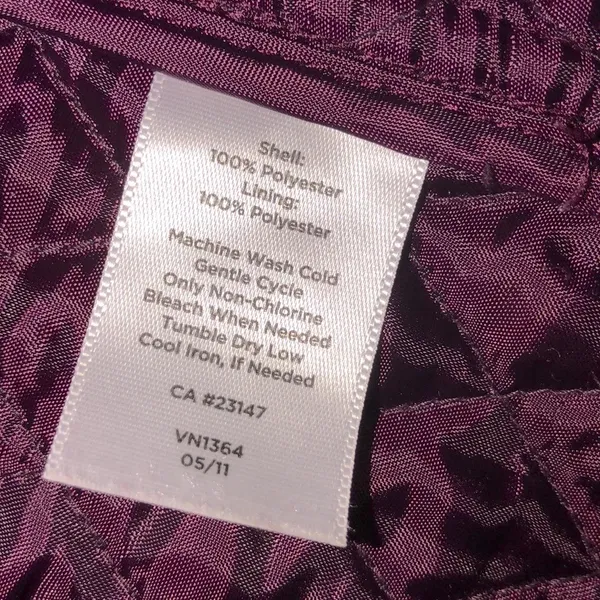 Talbots size small purple quilted zippered vest - Image 7