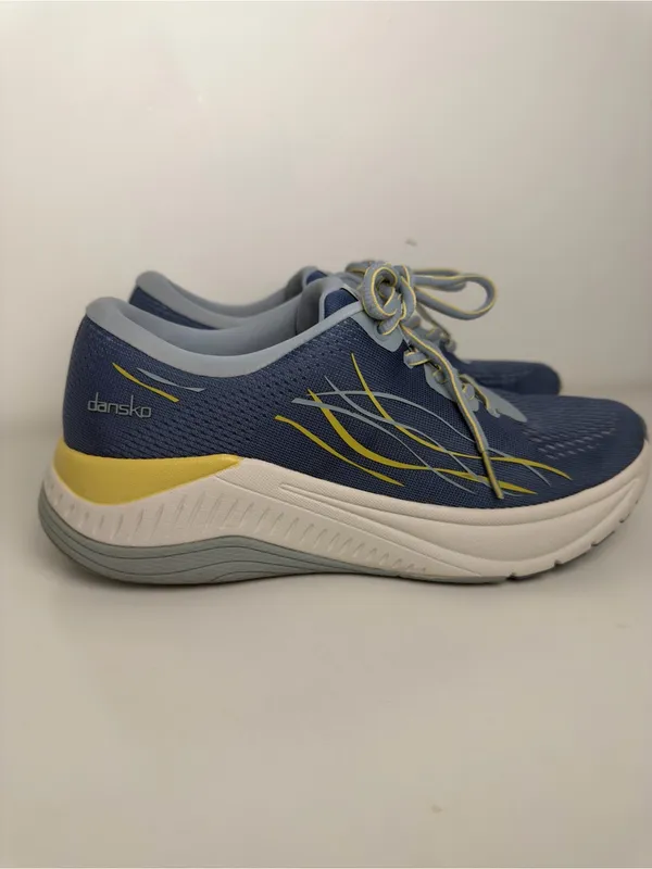Dansko Blue and Yellow Mesh Walking Shoes - Image 6