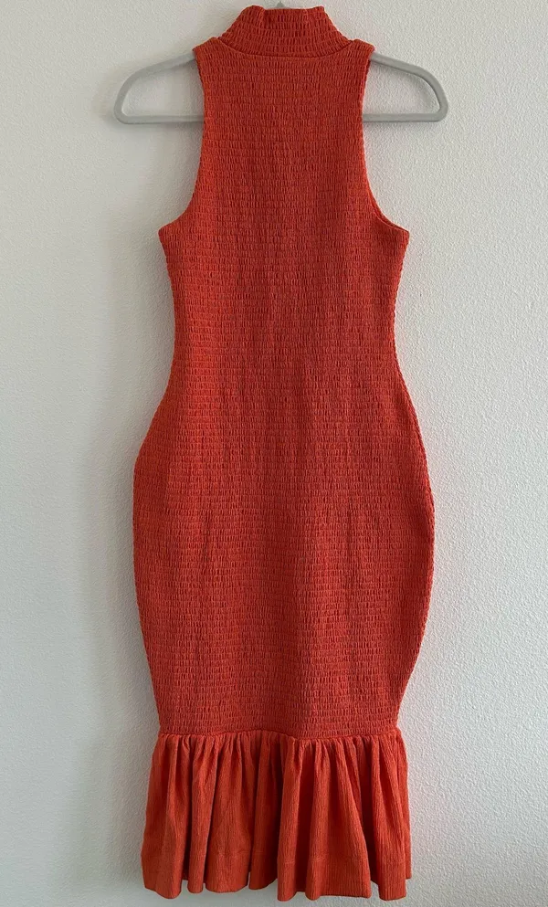 Anthropologie Sleeveless Mock-Neck Textured Midi Dress - Image 5