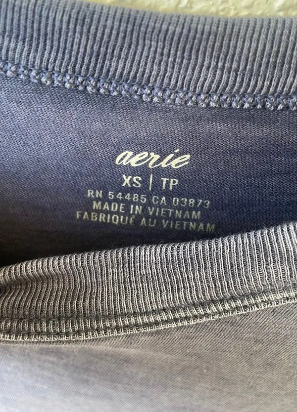 Aerie Navy Long Sleeve Shirt - Image 3