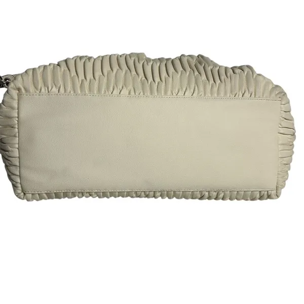 Jessica Simpson Ivory Quilted Ruched Shoulder Bag‎ Women's Casual Elegant - Image 9