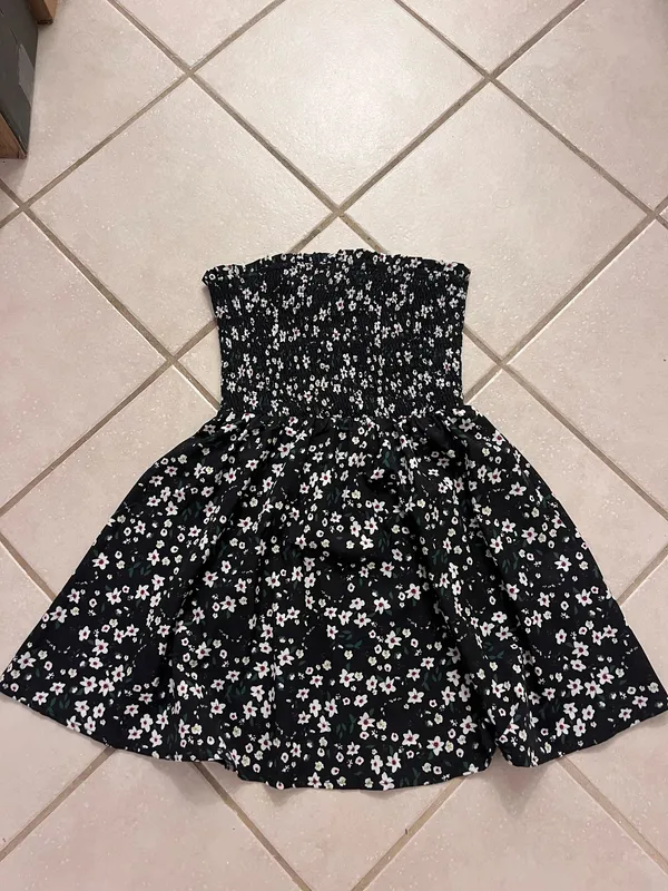 Black Baby Doll Floral Dress - Image 4
