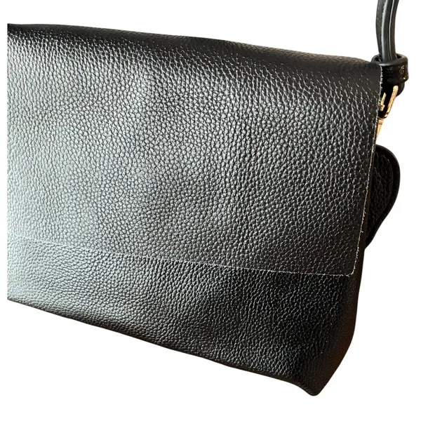 BRAND NEW ~ Small Black Textured Leather ? Cross Body Purse Shoulder Bag - Image 6