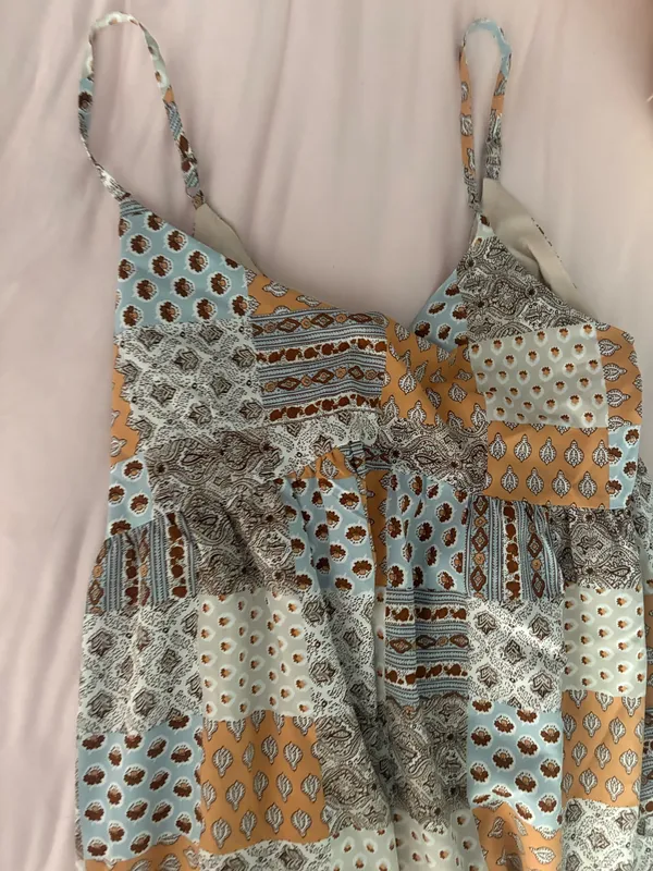 Pink lily patterned dress medium  - Image 2