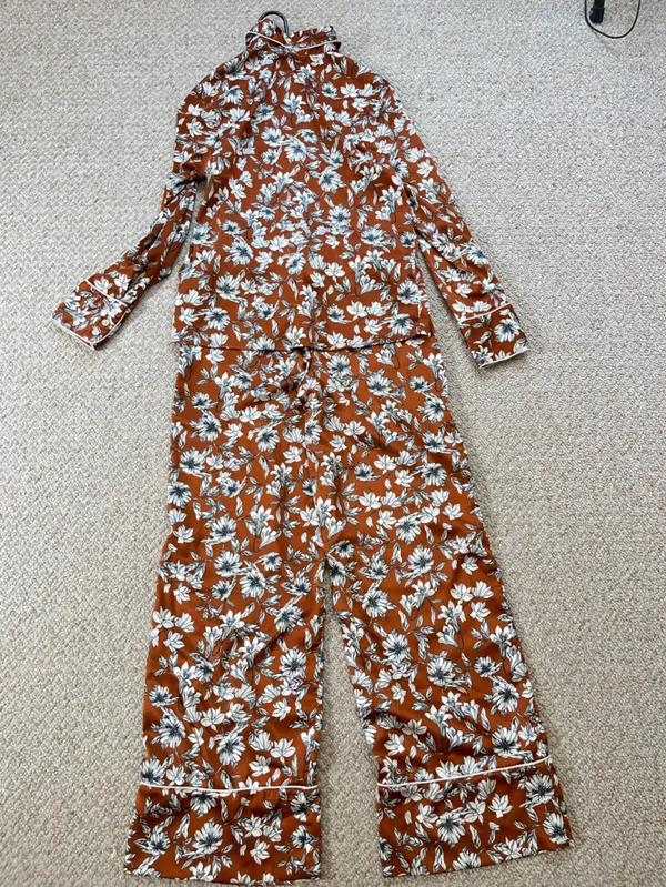 La Ligne X Target Pajamas Set Floral Button Down Top Longsleeve & Bottom XSmall - Image 4