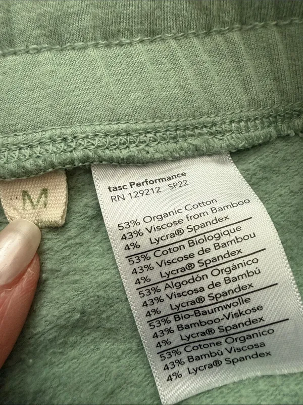 TASC Jade Varsity Brushed Jogger Sweatpants Size M - Image 5