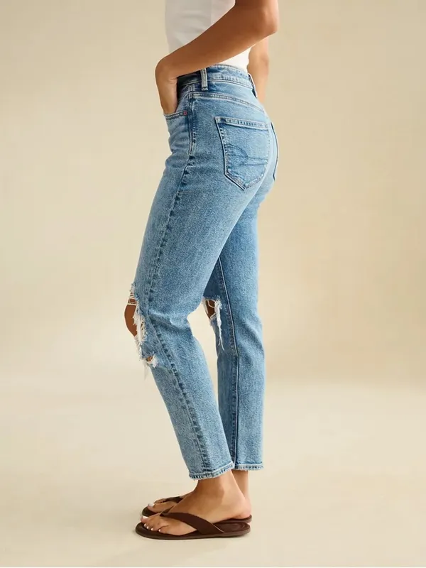 American Eagle Strigid Distressed Mom Denim Jean - Image 2