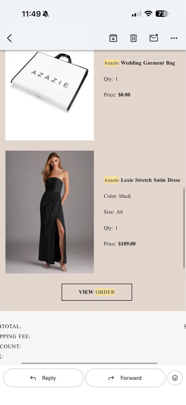 Azazie Bridesmaid Satin Dress - Image 3