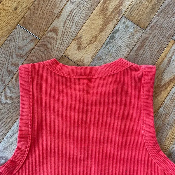 Red orange yellow white high neck Cotton:On Tank top - Image 9