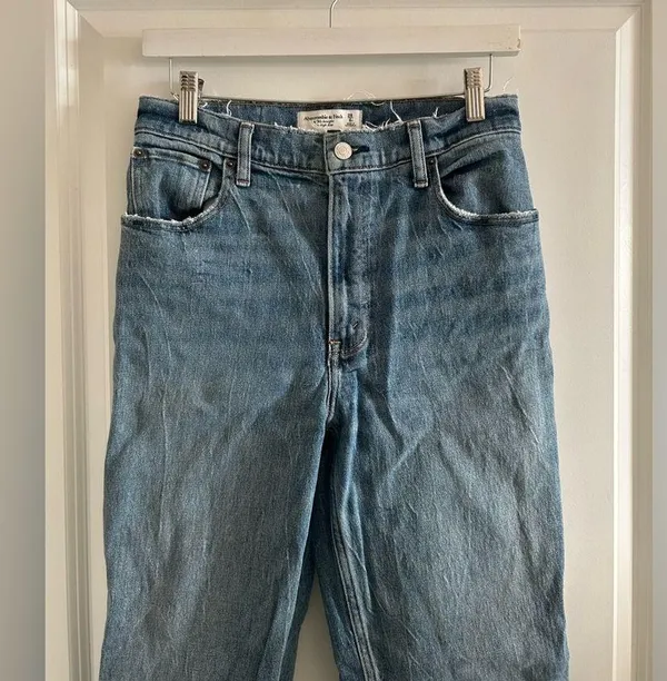 Abercrombie & Fitch Blue Straight Leg Jeans - Image 2