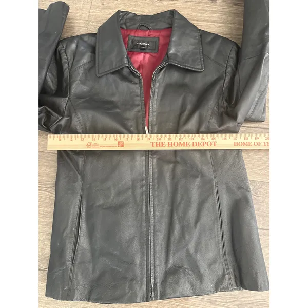 Colebrook Classics Black Genuine Nappa Leather Zip Up Jacket Womens Large L - Image 8