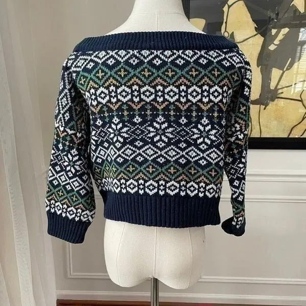 Urban Outfitters BDG Nordic Fair Isle Crop Sweater S - Image 2
