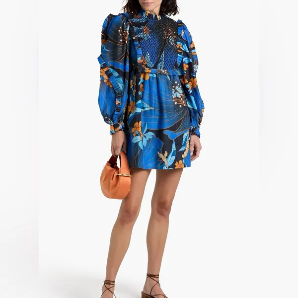 Farm Rio Pietra Floral Mini Dress - Image 10