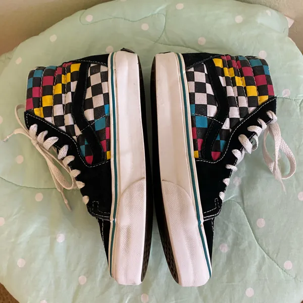 Vans Sk8-Hi Checkered Sneakers Womens size 5.5/ Men’s size 4 - Image 4