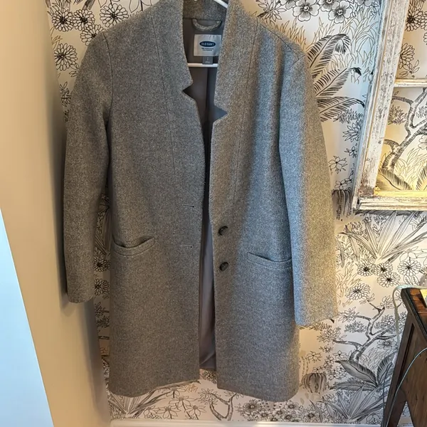 Old Navy Gray Classic Peacoat medium Length - Image 2