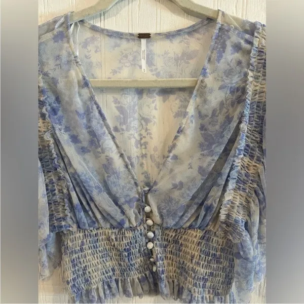 FREE PEOPLE‎ WOMEN'S SUGAR MESH BLOUSE NWT small - Image 5