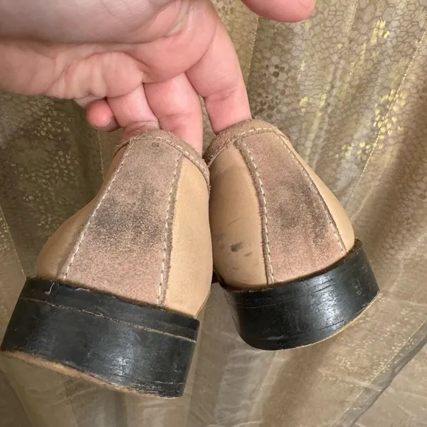 Free People Brady Slip On Leather Suede Tan Natural Loafers 41 Size 10 Used - Image 3