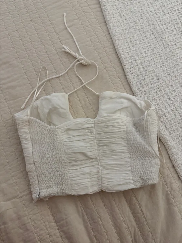 Zara Cropped Halter Top - Image 2