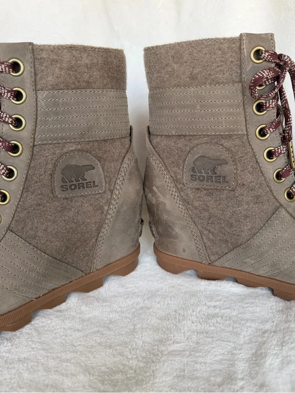 Sorel Women's Lexi Wedge Boots Khaki 7.5 - Image 7