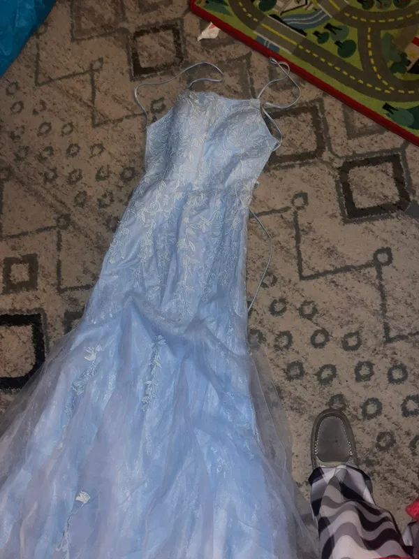 Levetir blue tulle and lace dress sz.S - Image 6