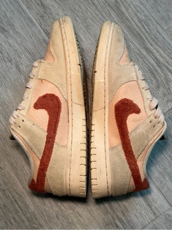 Nike Dunk Low Terry Swoosh Sneaker Women's Size 8 DZ4706-209 - Image 6