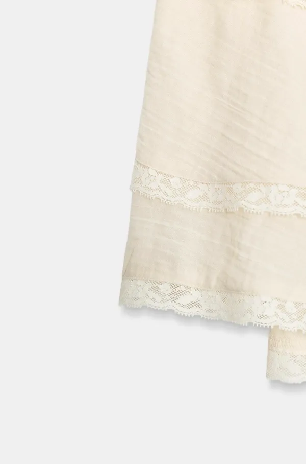 BNWT Zara Cream Lace Ruffled Fairy Hem Mini Skirt - Image 7