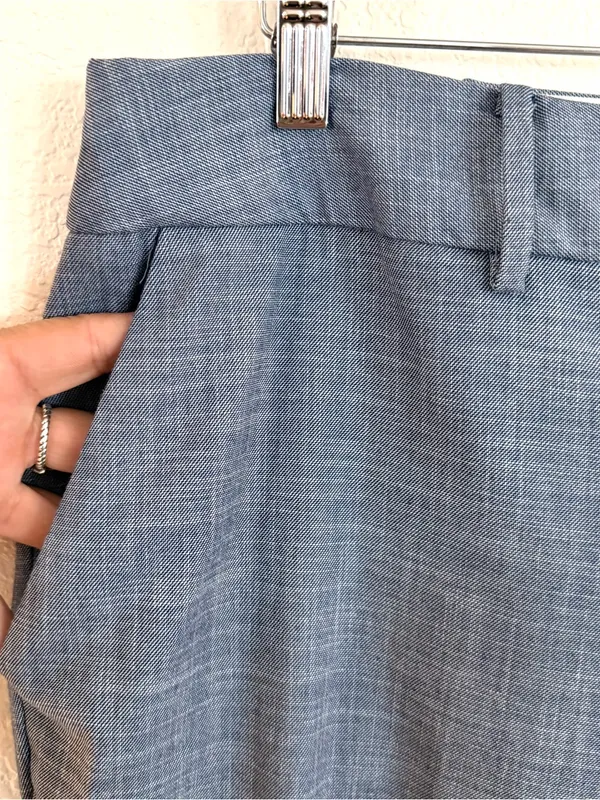 Talbots Womens Pants Blue Crosshatch High Waist Hampshire Ankle Curvy Size 18W - Image 5