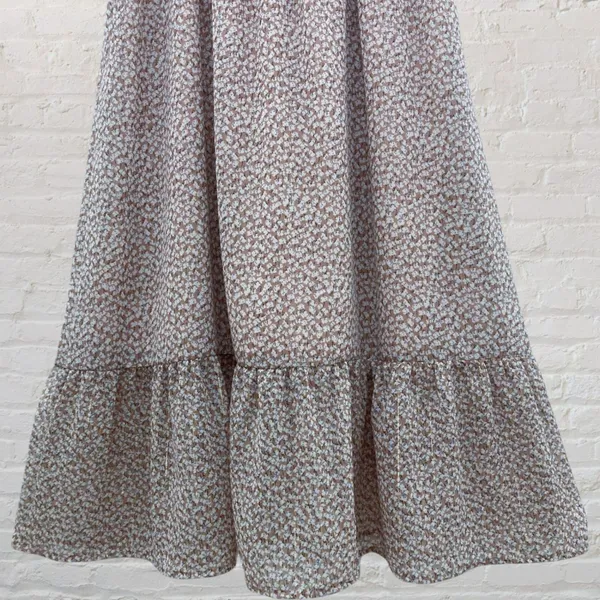 Sienna Sky Cottagecore Romantic Dusty Pink Floral Puff Sleeve Summer Dress M Boho Whimsical - Image 13