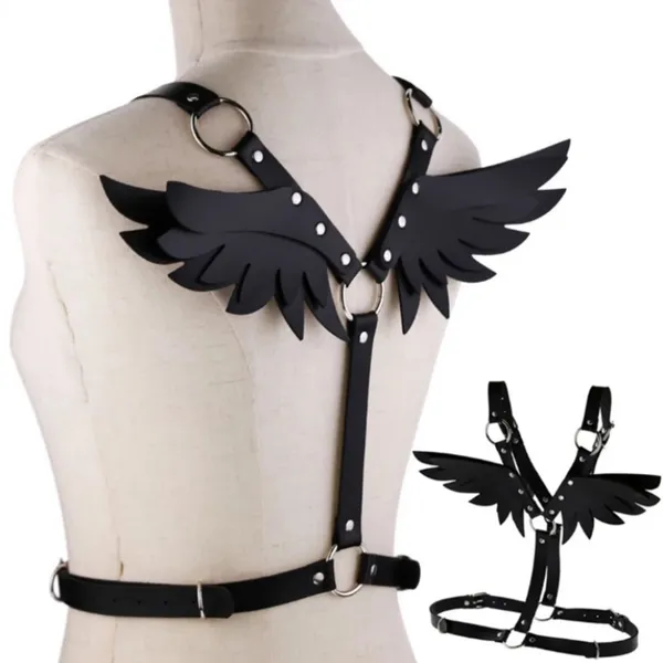 Black Harness O Ring Wings New - Image 13