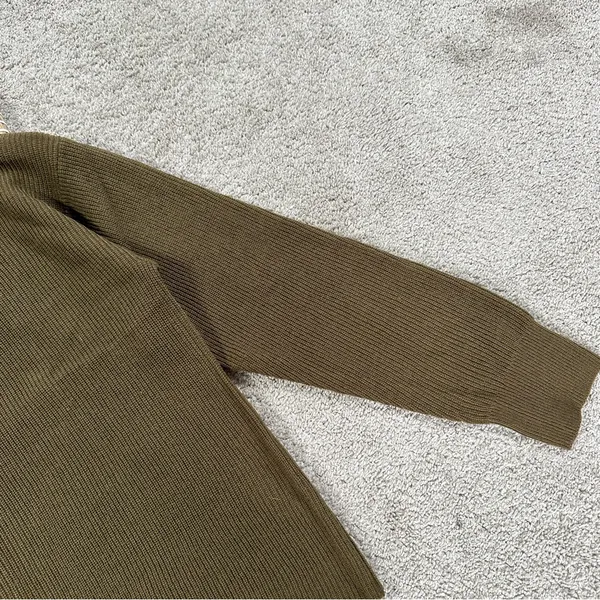 NWT Mango Women’s Crewneck Knit Sweater Longsleeve in Dark Olive S - Image 6