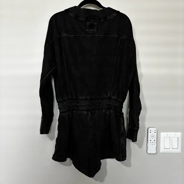 FREE PEOPLE MOVEMENT Intercept Romper Size L Black Charcoal - Image 7