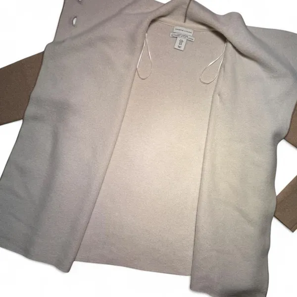 Adrienne Vittadini luxury cashmere shawl sweater in size M. - Image 6
