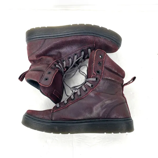 Dr Martens Mix 10 Eye Boots Womens 9 Cherry Red - Image 4