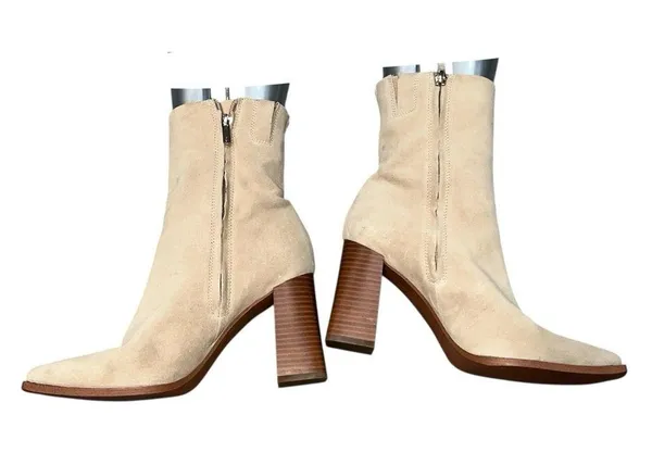 Sam Edelman Tan Suede Ivette Ankle Boots Booties Shoes Size 9.5 - Image 7