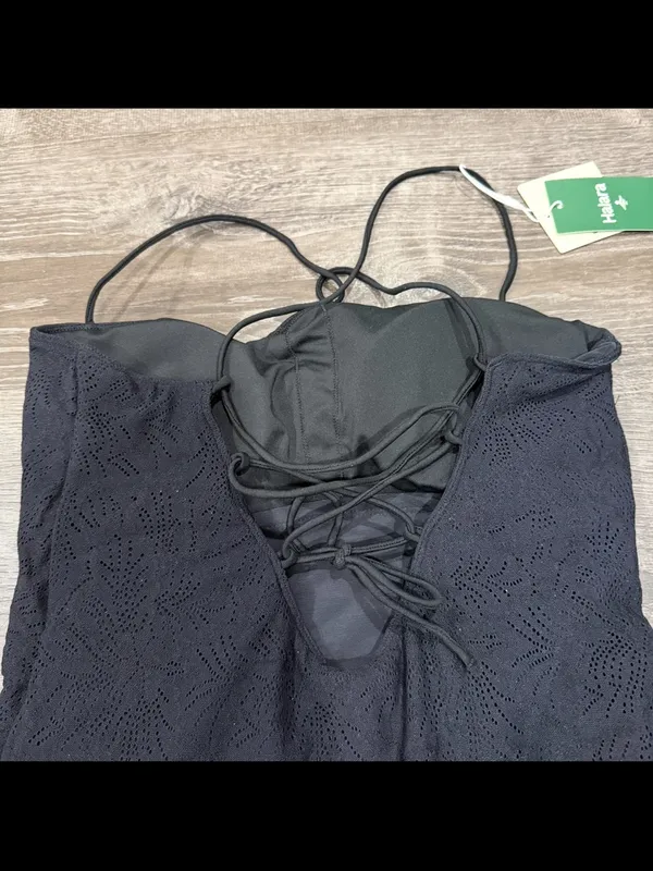 NWT Halara Black Lace Up Mini Dress with Easy Peezy Shorts - Image 5