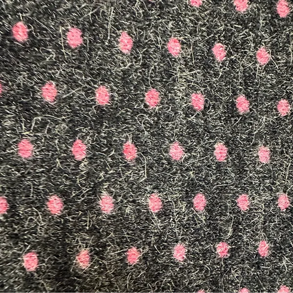 Shana K Dark Gray Pink Polka Dot Floral Turtleneck Shift Dress Small Retro - Image 5