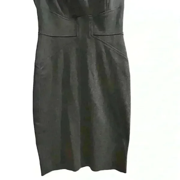 Cache Women's Size 4 Gray Sleeveless‎ Sheath Knee Length Dress - Image 3