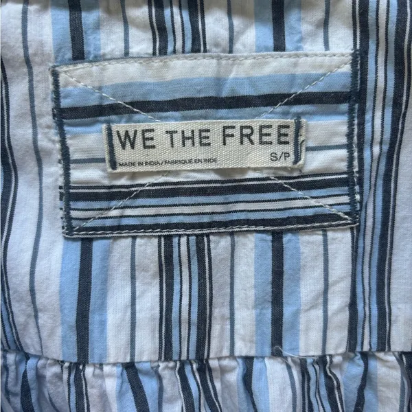 We the Free Pop Prep Striped Shirt small coastal preppy‎ vacation beach - Image 9
