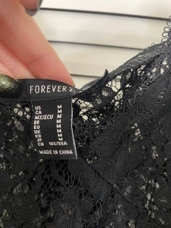 Black Lace Bodysuit Size M - Image 2
