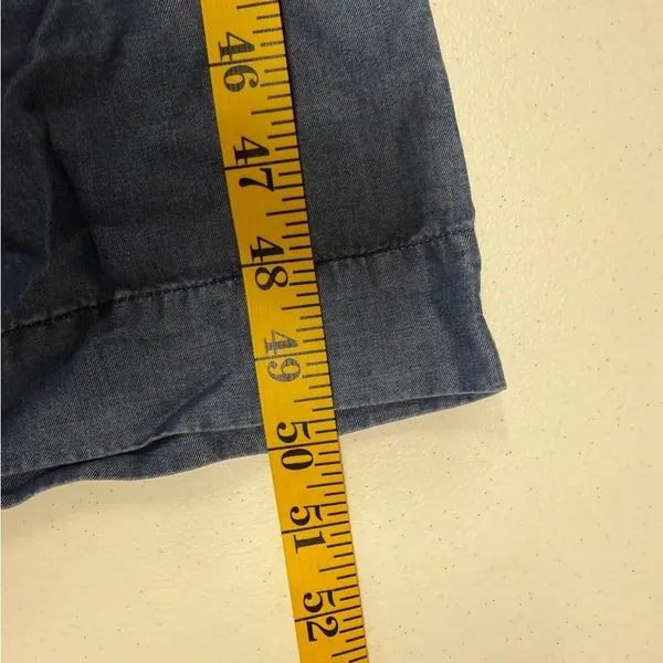 JUST Female Size S Lewis Jumpsuit Wide Leg Chambray Blue Denim Light Tencel - Image 16