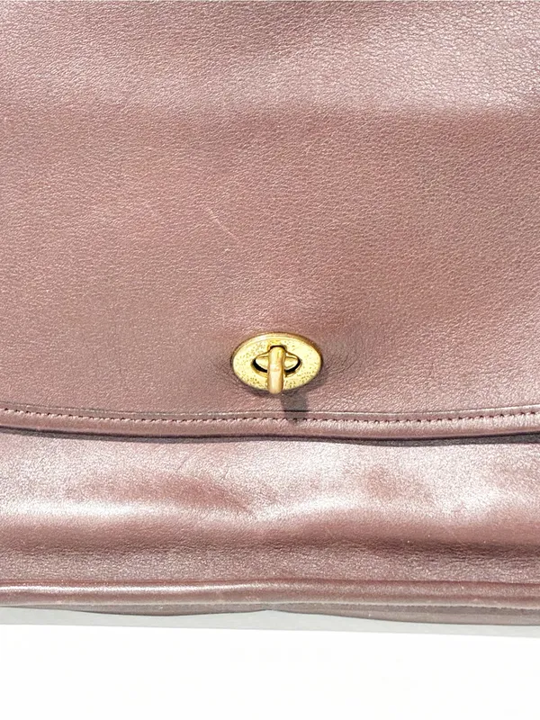 Vintage Coach 9790 Chocolate Brown Leather City Bag Shoulder Crossbody Purse - Image 3