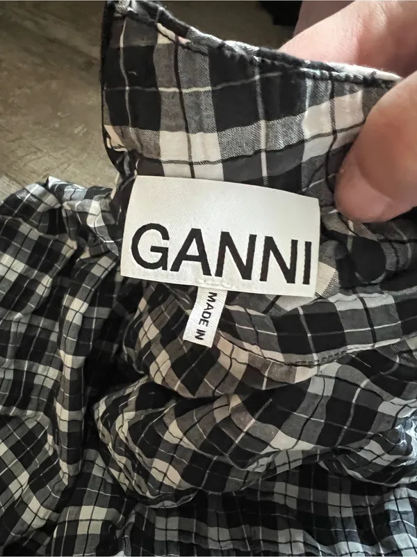 Ganni‎ Seersucker Plaid Minidress (EUR36/US4) - Image 6