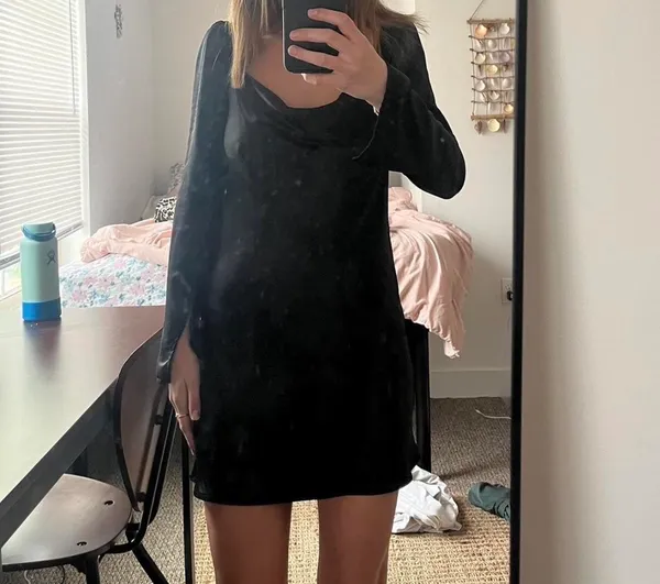 Princess Polly long sleeve dress black - Image 2