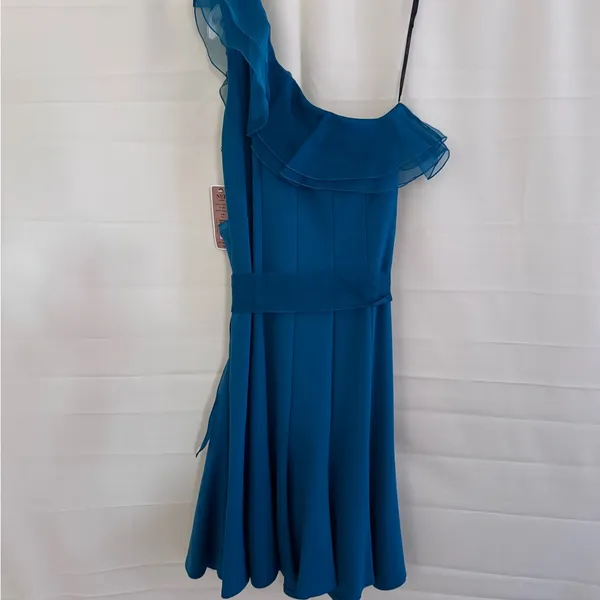 NWT Nue by Shani Blue Flutter Sleeve‎ Midi Sundress formal cocktail dress - Image 5