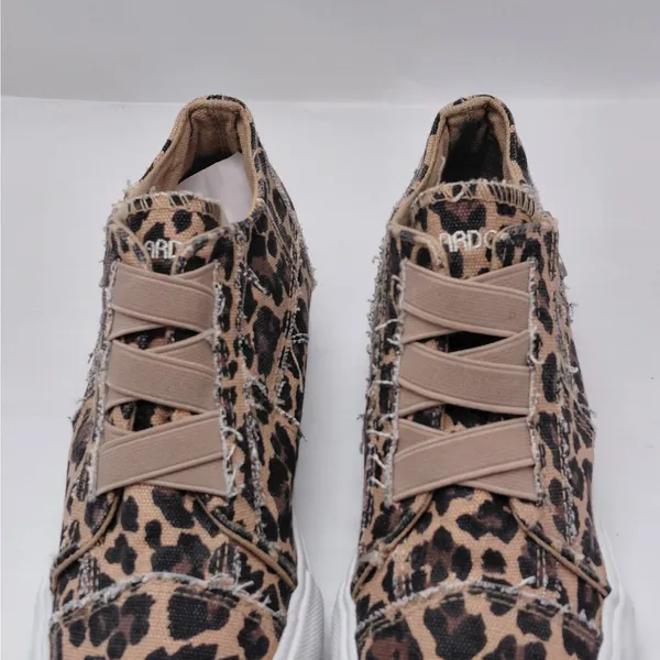 Jenn Ardor Womens Platform Sneakers Size 6 Leopard Print Distressed Y2K Street - Image 5