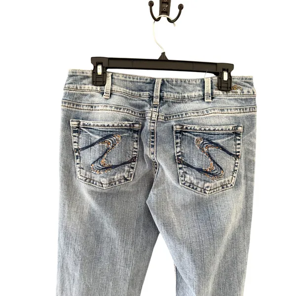 Silver Jeans Co Suki Y2k‎ Low Rise Bootcut Light Wash Denim Jeans Womens 30 - Image 2
