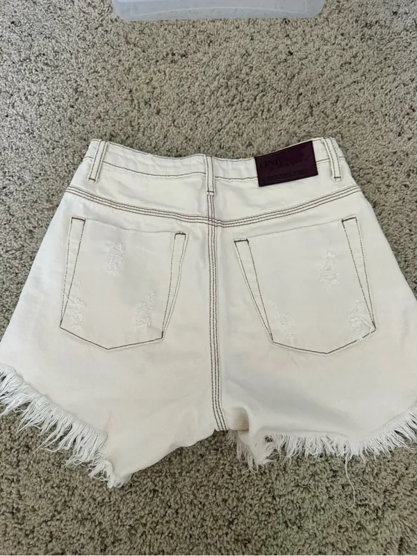 One Teaspoon Milk beauty High Waist Bonita Denim shorts size 26 - Image 2