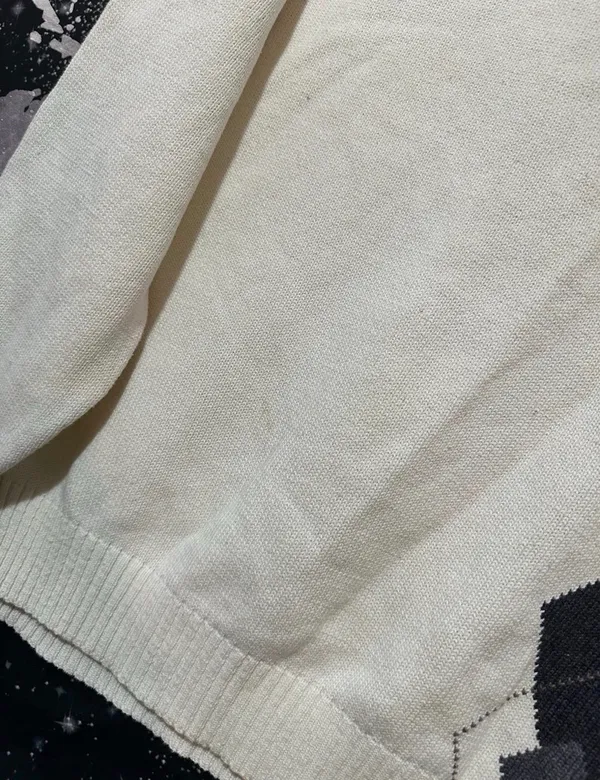 Oscar de la Renta Argyle Quater-Zip Sweater - Image 3