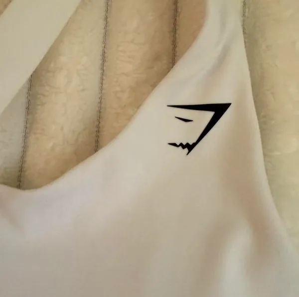 Gymshark Zip Front Sports Bra White Size S Medium Support Athletic Top - Image 2