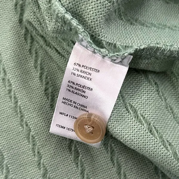 Weatherproof Vintage Ribbed Tie Front Blouse Henley Boho Knit Short Sleeve Top - Image 7